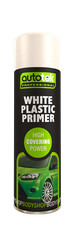 AutoTek White Plastic Primer Multi-Purpose Aerosol Spray Paint 500ml 