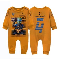 F1 Mclaren Lando Norris Baby Driver Romper Suit NEW Super Soft