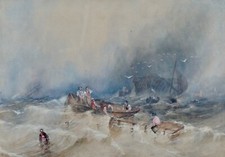 Clarkson Stanfield R.A. (1793-1867) - Wreckers off Fort Rouge, Calais Provenance