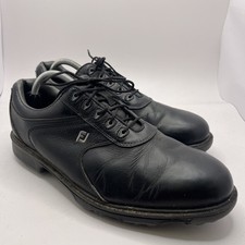 Footjoy Black Leather Golf Shoes Men’s Size Uk 9.5