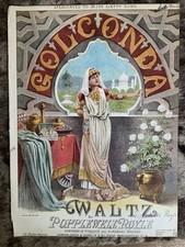 Victorian Sheet Music Cover - Golconda Waltz