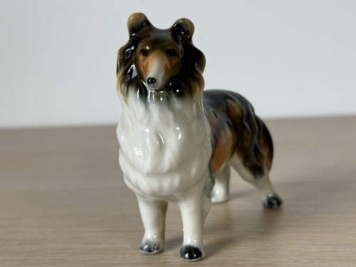 Rough collie dog porcelain - rough,