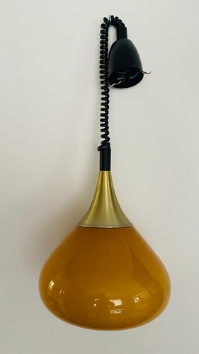 Mid century 1970 amber glass - century, 1970's