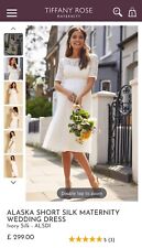 Tiffany Rose Alaska short silk maternity wedding dress Size 4 (UK14-16) RRP £299