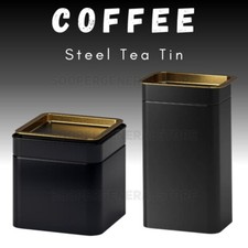 Tea Coffee Sugar Tin Jar Box
