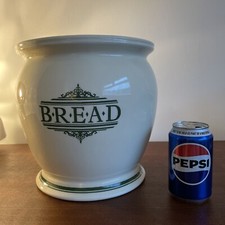 1869 victorian pottery blue Bread Jar * No Lid* Green