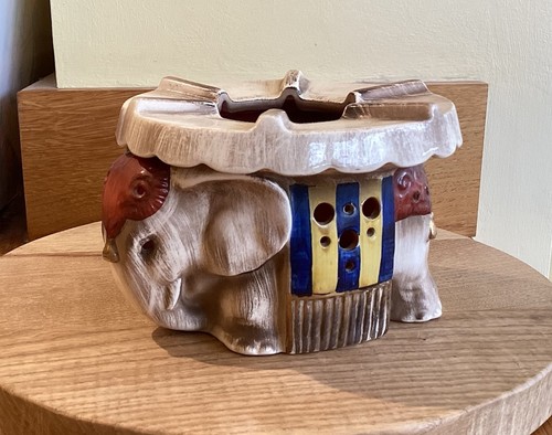 Vintage 1940s pottery elephant - 1940s,