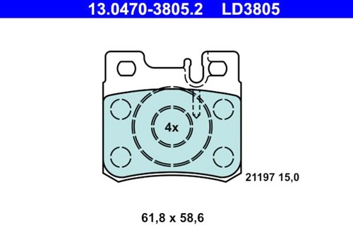 Disc ceramic brake pad - ceramic, set