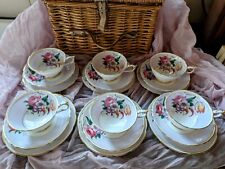 Paragon Cabinet Trios Set X6 Lilac Rose Tulip Vintage Bone China Teacup Tea Set