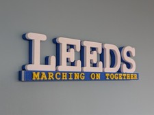 Leeds personalised 3D sign plaque FC Handmade Gift