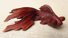 Vintage Handcarved Wooden Japanese Koi Carp Fish