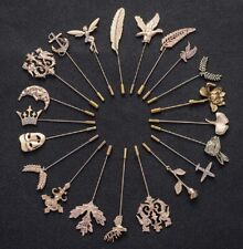 Assorted Designs Gold Silver Bronze Brooch Broach Lapel Hat Collar Pin Stick UK