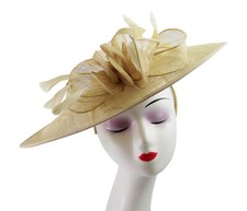 Large Flower Feather Hair Hat