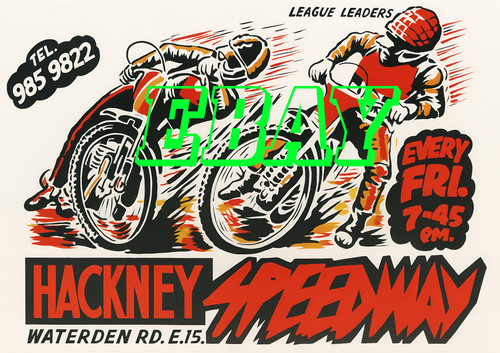 Hackney speedway poster 1970s - speedway,