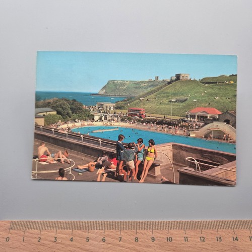 Vintage postcard swimming pool - swimming,
