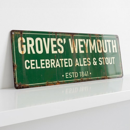 Groves weymouth brewery sign - brewery,