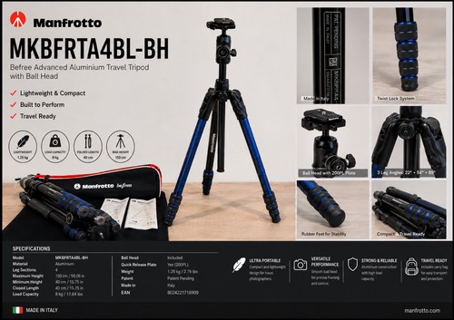 Manfrotto befree mkbfrta4bl - manfrotto,
