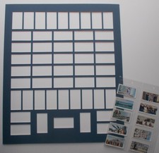 CIGARETTE CARD MOUNT WITH 50 OPENINGS FOR LIFE IN THE ROYAL NAVEY 20 V X 30H