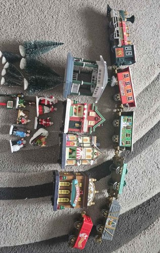 Christmas village scene - village,
