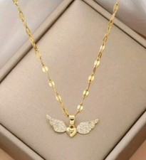 Angel Love Wings Pendant Necklace