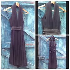 Womens Dress Size 8 Black Halter neck Marilyn Monroe UNIQUE FREE U.K. P&P