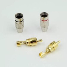 8PCS RCA Phono Male Plug Non