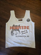 Vintage Hooters 20th Anniversary 2003 Bloomington USA Cropped Tank Top Size XS