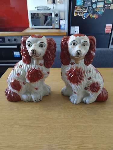Pair large staffordshire style - staffordshire,