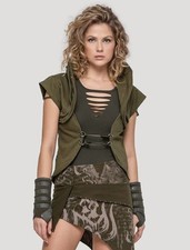 PSYLO Khaki Metal Jacket Twill