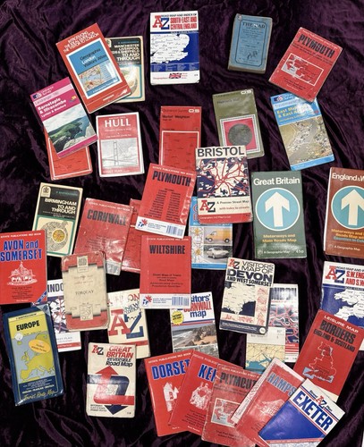 Job lot vintage uk maps - job,