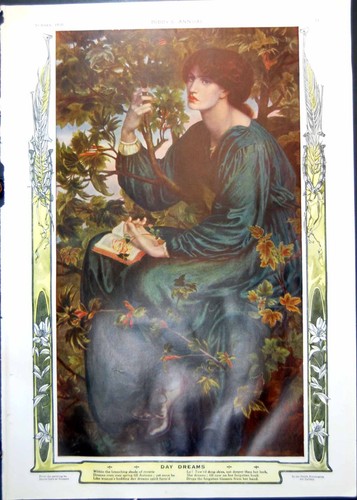 Day dreams lady book tree - day,
