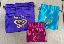Bibi Bijoux satin jewellery pouch x3