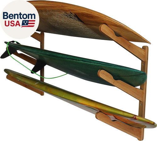 Wooden surfboard wall - wooden,