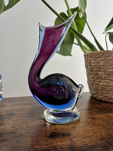 Vintage art glass fish - art,