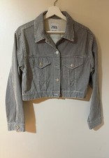 Zara cropped dogtooth pattern