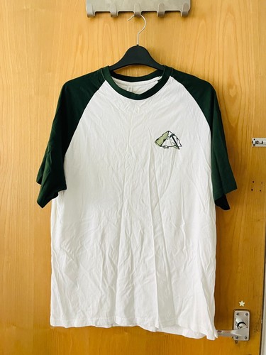 Men white shirt green - white,