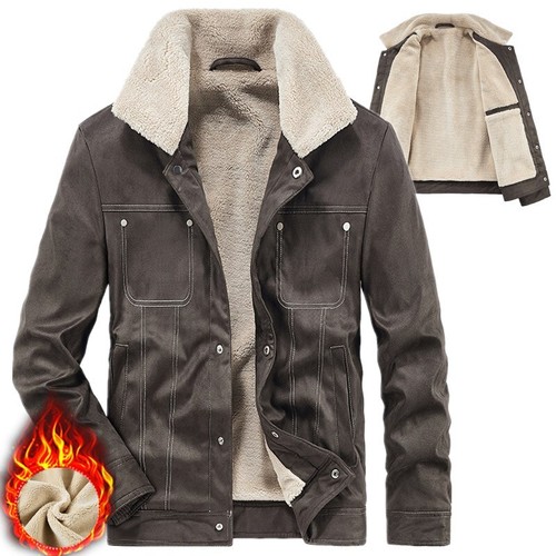 Winter mens faux fur collar - winter,