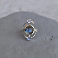Moonstone & Labradorite Ring