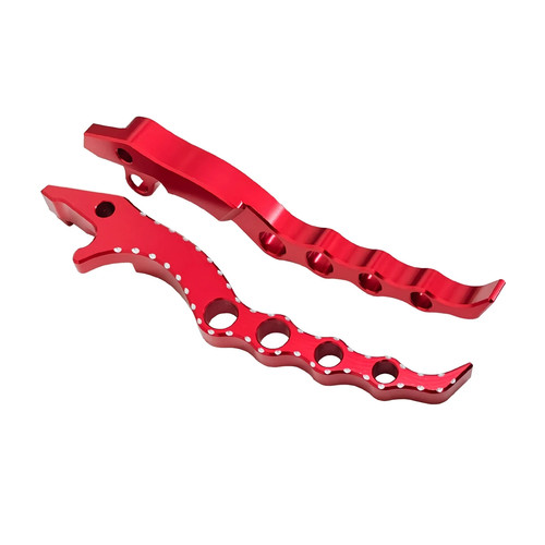 Red brake clutch levers - red,