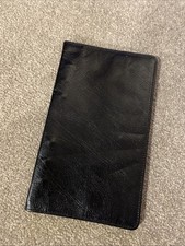 Vintage Black Filofax Slimline Executive Kid Leather Work Office Diary