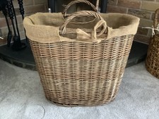 Wicker large log basket