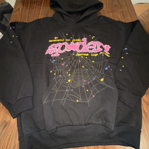 Sp5der punk hoodie black size - hoodie,