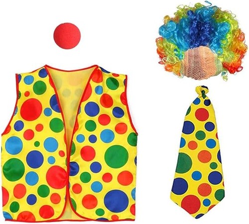 4pcs set clown costume - clown,