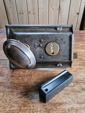 Vintage 1930s Rim Lock, Steel