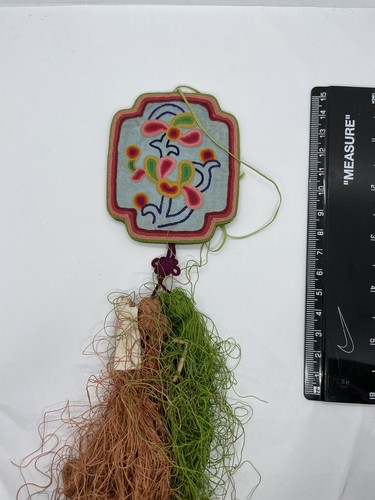 Antique chinese silk fan - silk,