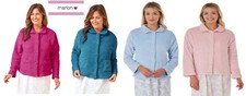 LADIES BUTTON THROUGH SOFT CORAL FLEECE BED JACKET 8/26,MA26520