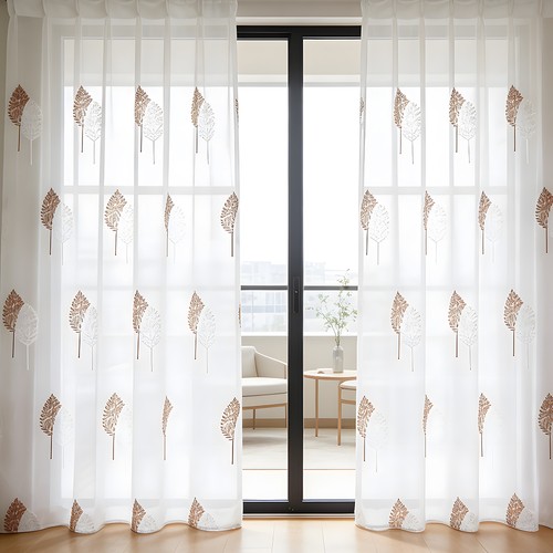 Sheer voile curtains panels - voile, 2