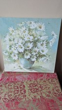 Laura Ashley Daisy Canvas Print Picture 40x40cm. Signed A Fletcher Free P&P