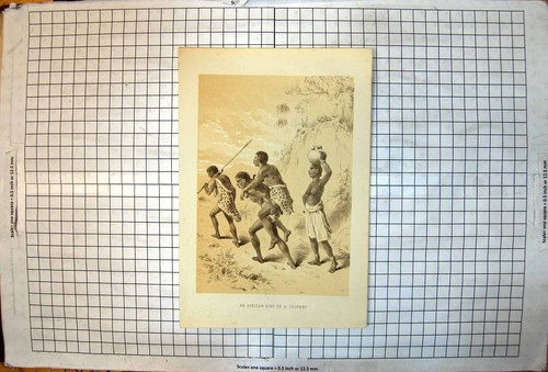 Old print african king - african, on