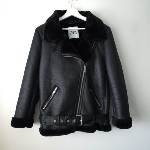 Zara black oversized shearling - oversized,